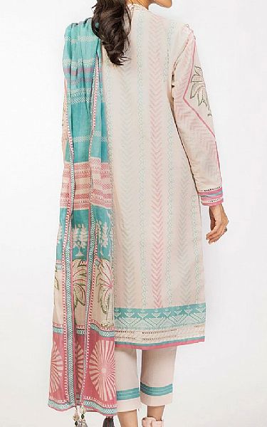 Alkaram Off-white Cambric Suit | Pakistani Dresses in USA- Image 2