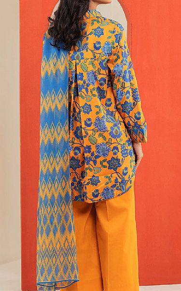 Alkaram Orange Cambric Suit | Pakistani Lawn Suits- Image 2