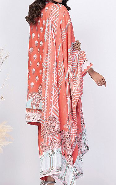 Alkaram Coral Lawn Suit | Pakistani Dresses in USA- Image 2