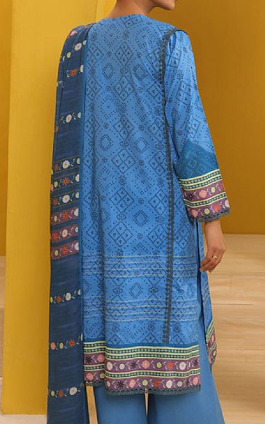 Alkaram Cornflower Blue Cambric Suit | Pakistani Lawn Suits- Image 2