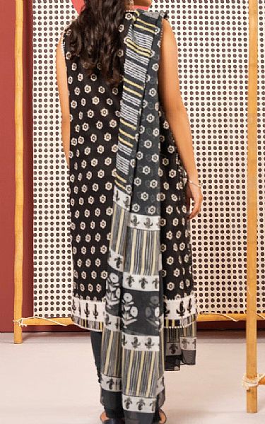 Alkaram Black Dobby Suit | Pakistani Winter Dresses in USA- Image 2