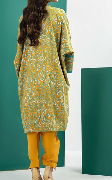 Alkaram Mustard Cambric Kurti | Pakistani Lawn Suits- Image 2
