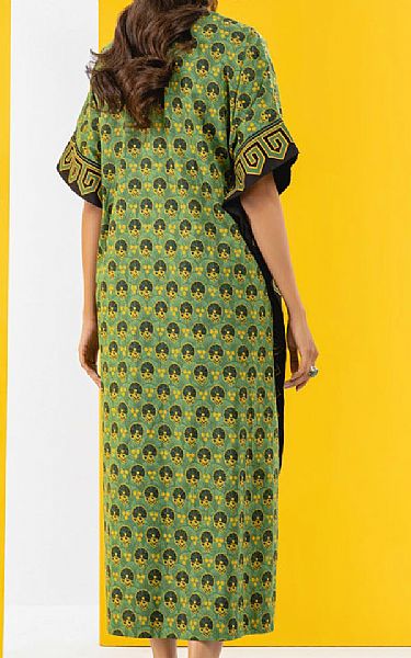 Alkaram Pastel Green Cambric Kurti | Pakistani Lawn Suits- Image 2