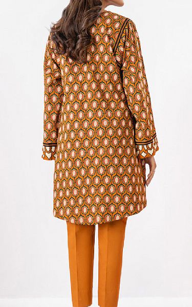 Alkaram Orange Cambric Kurti | Pakistani Lawn Suits- Image 2
