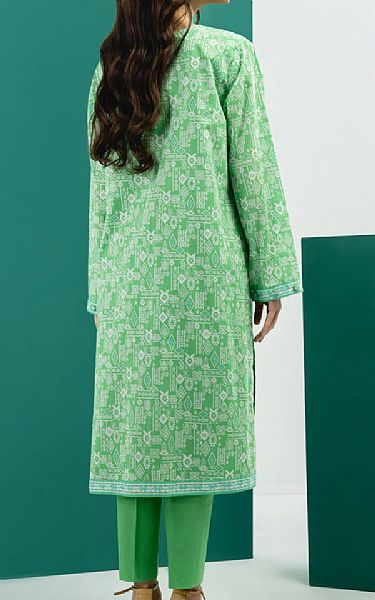 Alkaram Mint Green Cambric Kurti | Pakistani Lawn Suits- Image 2