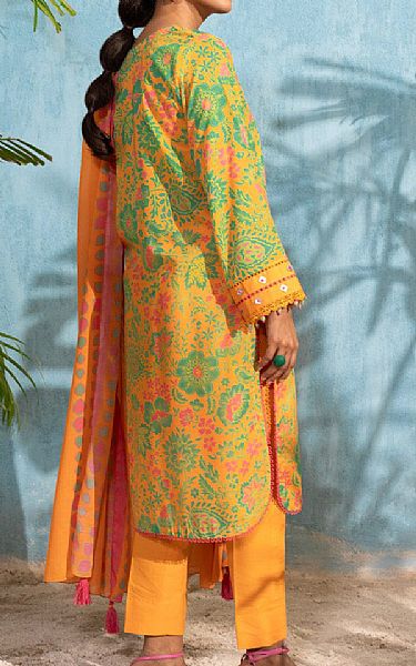Alkaram Orange Viscose Suit | Pakistani Lawn Suits- Image 2