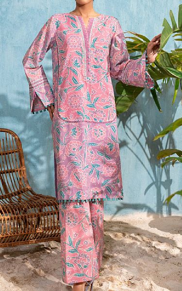 Alkaram Pink Viscose Suit (2 pcs) | Pakistani Lawn Suits- Image 1