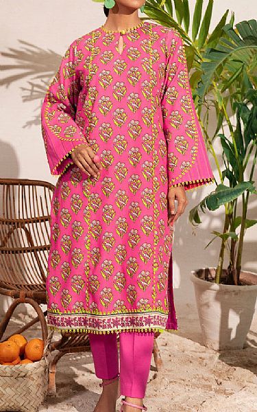 Alkaram Rosy Pink Viscose Suit (2 pcs) | Pakistani Lawn Suits- Image 1