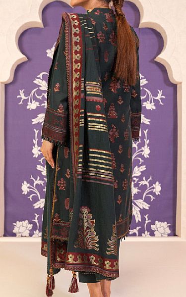 Alkaram Charcoal Jacquard Suit | Pakistani Lawn Suits- Image 2