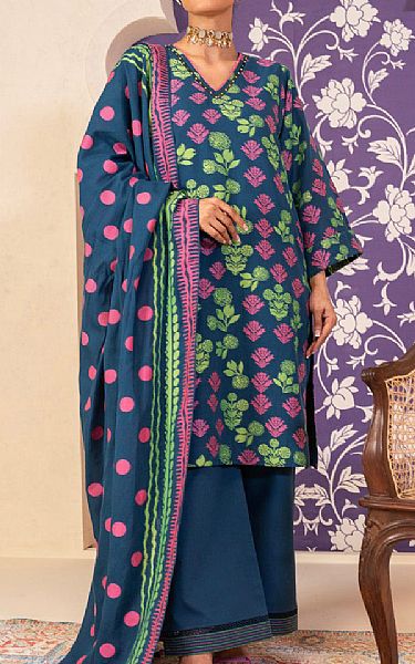 Alkaram Blue Zodiac Jacquard Suit | Pakistani Lawn Suits- Image 1