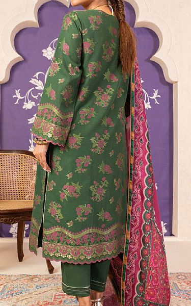 Alkaram Green Jacquard Suit | Pakistani Lawn Suits- Image 2