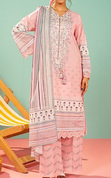Alkaram Pink Lawn Suit | Pakistani Lawn Dress in USA- Image 1