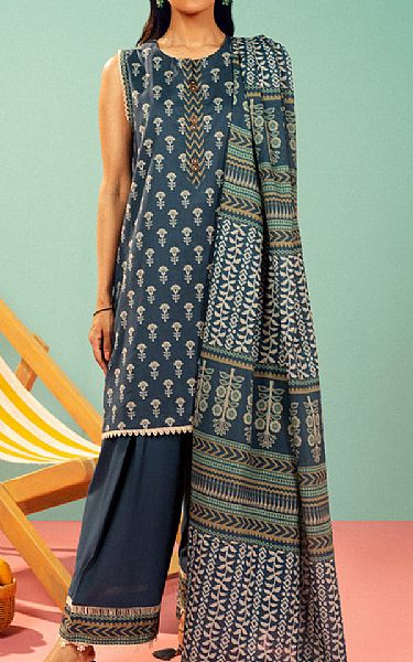 Alkaram Pickled Bluewood Lawn Suit | Pakistani Lawn Dress in USA- Image 1