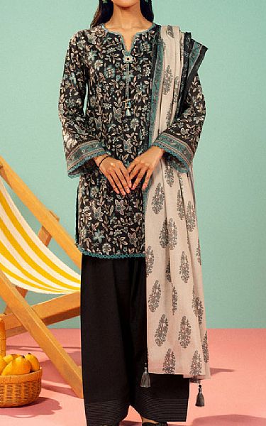 Alkaram Black Lawn Suit | Pakistani Lawn Dress in USA- Image 1