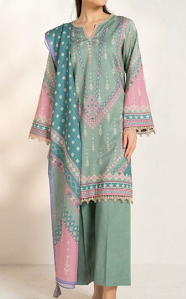 Alkaram Summer Green Lawn Suit | Pakistani Lawn Dress in USA- Image 1