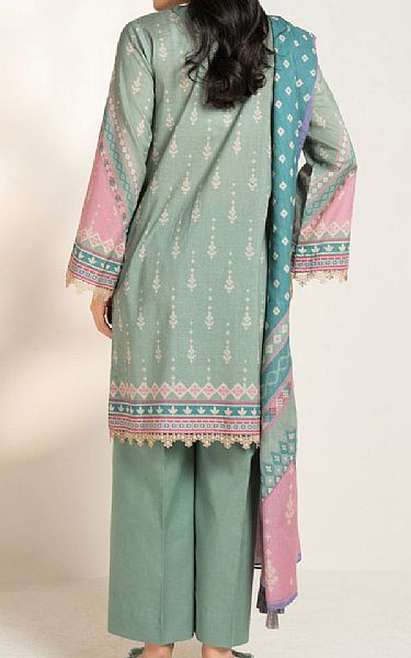 Alkaram Summer Green Lawn Suit | Pakistani Lawn Dress in USA- Image 2