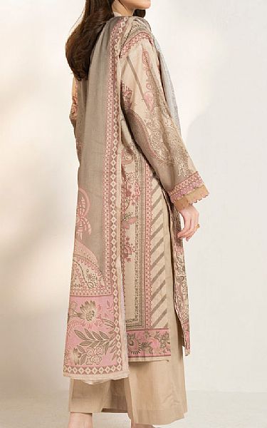Alkaram Beige Lawn Suit | Pakistani Lawn Dress in USA- Image 2