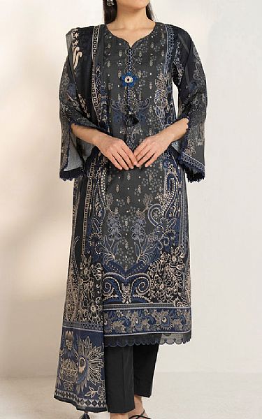 Alkaram Black Lawn Suit | Pakistani Lawn Dress in USA- Image 1