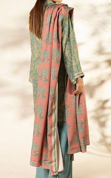 Alkaram Pistachio Viscose Suit (2 Pcs) | Pakistani Winter Dresses in USA- Image 2