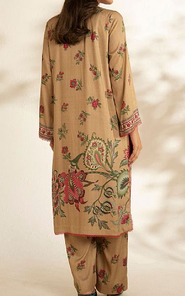 Alkaram Beige Viscose Suit (2 Pcs) | Pakistani Winter Dresses in USA- Image 2