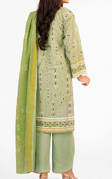 Alkaram Pistachio Green Khaddar Suit | Pakistani Winter Dresses- Image 2