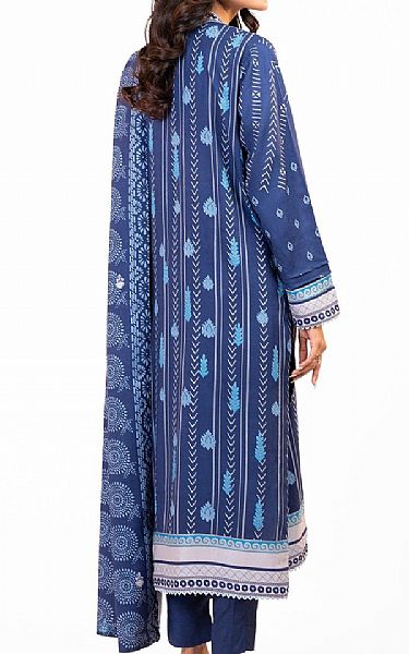 Alkaram Royal Blue Viscose Suit | Pakistani Winter Dresses- Image 2