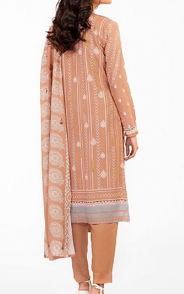 Alkaram Peach Viscose Suit | Pakistani Winter Dresses- Image 2