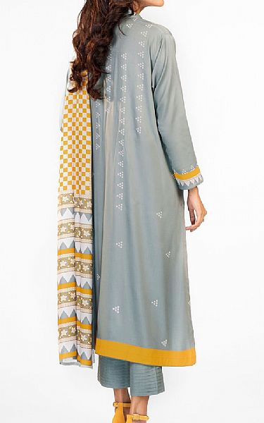 Alkaram Sky Blue Viscose Suit | Pakistani Winter Dresses- Image 2