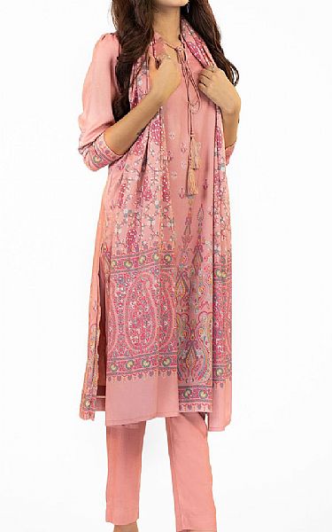 Alkaram Tea Pink Viscose Suit | Pakistani Dresses in USA- Image 1