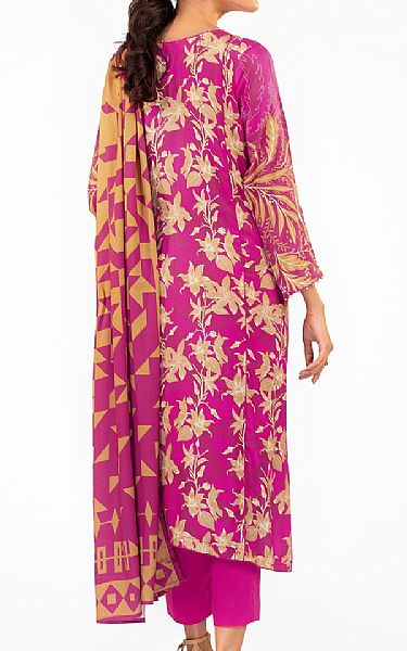 Alkaram Magenta Viscose Suit | Pakistani Winter Dresses- Image 2