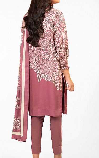 Alkaram Tea Pink Viscose Suit (2 Pcs) | Pakistani Winter Dresses- Image 2