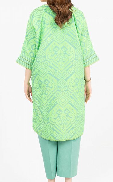 Alkaram Green Jacquard Suit (2 Pcs) | Pakistani Winter Dresses in USA- Image 2