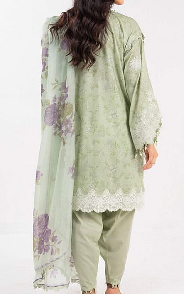Alkaram Pistachio Green Lawn Suit | Pakistani Lawn Dress in USA- Image 2