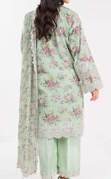 Alkaram Light Green Lawn Suit | Pakistani Lawn Dress in USA- Image 2