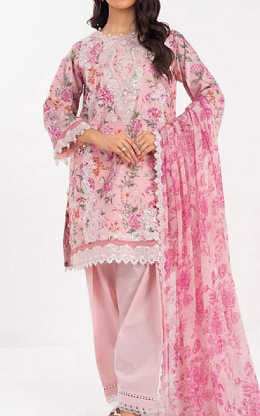 Alkaram Pink Lawn Suit | Pakistani Lawn Dress in USA- Image 1