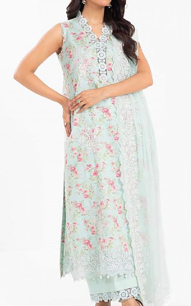 Alkaram Pale Blue Lawn Suit | Pakistani Lawn Dress in USA- Image 1