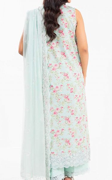 Alkaram Pale Blue Lawn Suit | Pakistani Lawn Dress in USA- Image 2