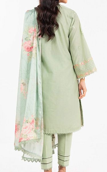 Alkaram Sage Green Lawn Suit | Pakistani Lawn Dress in USA- Image 2