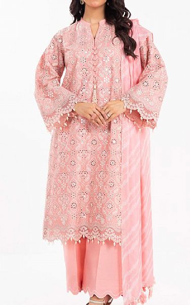 Alkaram Light Pink Lawn Suit | Pakistani Lawn Dress in USA- Image 1