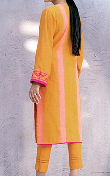 Alkaram Orange Khaddar Suit (2 Pcs) | Pakistani Winter Dresses- Image 2