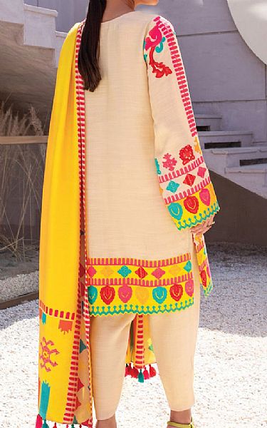Alkaram Cream Khaddar Suit | Pakistani Winter Dresses- Image 2