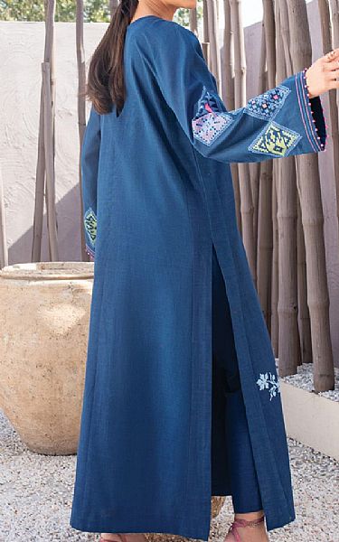 Alkaram Royal Blue Khaddar Suit (2 Pcs) | Pakistani Dresses in USA- Image 2