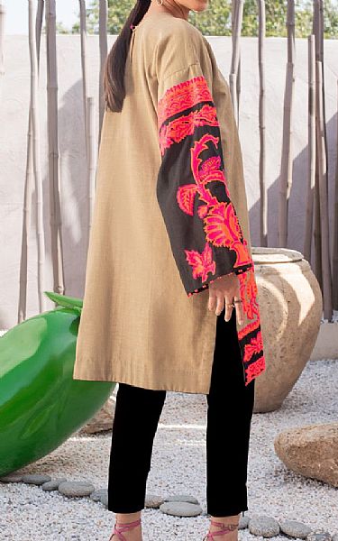 Alkaram Beige Khaddar Suit (2 Pcs) | Pakistani Winter Dresses- Image 2