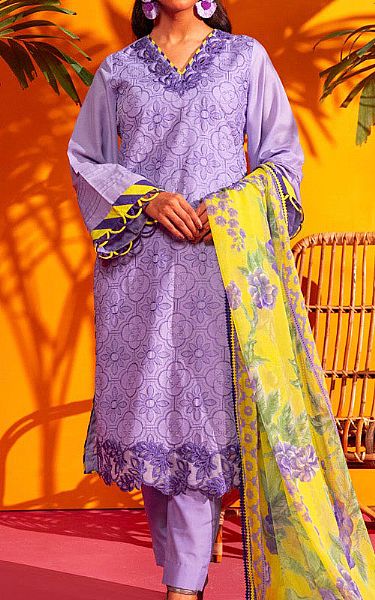 Alkaram Lavender Lawn Suit | Pakistani Lawn Suits- Image 1