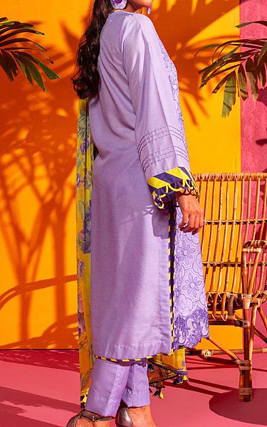 Alkaram Lavender Lawn Suit | Pakistani Lawn Suits- Image 2