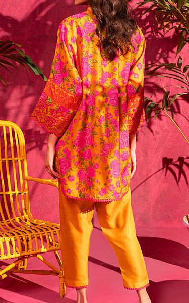 Alkaram Mustard Lawn Suit (2 Pcs) | Pakistani Lawn Suits- Image 2