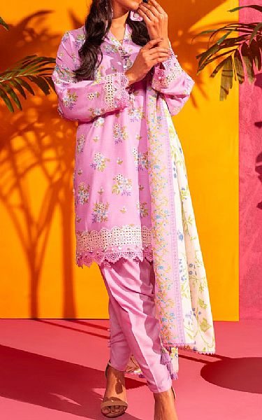 Alkaram Pastel Pink Lawn Suit | Pakistani Lawn Suits- Image 1