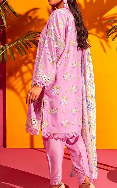 Alkaram Pastel Pink Lawn Suit | Pakistani Lawn Suits- Image 2