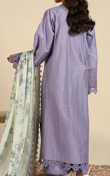 Alkaram Lavender Cotton Net Suit | Pakistani Lawn Dress in USA- Image 2