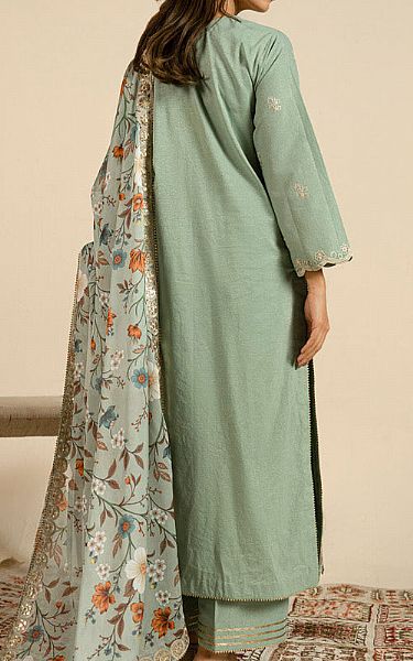 Alkaram Turquoise Jacquard Suit | Pakistani Lawn Dress in USA- Image 2